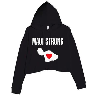 Pray For Maui Hawaii Strong Crop Fleece Hoodie