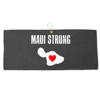 Pray For Maui Hawaii Strong Large Microfiber Waffle Golf Towel