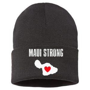 Pray For Maui Hawaii Strong Sustainable Knit Beanie