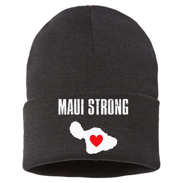 Pray For Maui Hawaii Strong Sustainable Knit Beanie