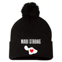 Pray For Maui Hawaii Strong Pom Pom 12in Knit Beanie