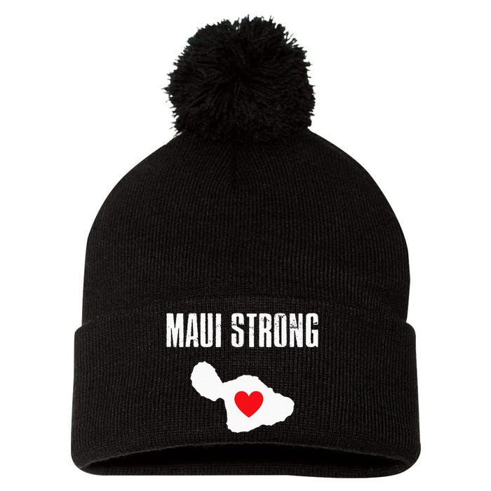 Pray For Maui Hawaii Strong Pom Pom 12in Knit Beanie