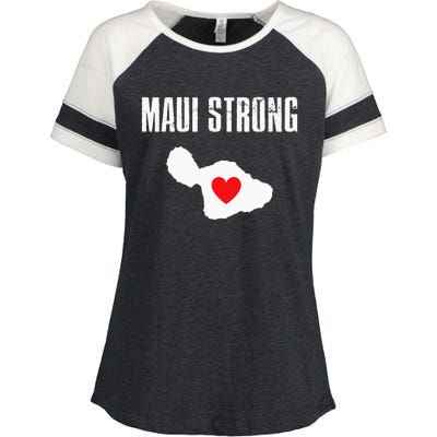 Pray For Maui Hawaii Strong Enza Ladies Jersey Colorblock Tee