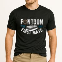 Pontoon First Mate Pontoon Boating Captain Pontoon Boat Cooling Performance Crew T-Shirt