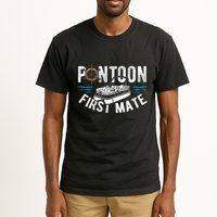 Pontoon First Mate Pontoon Boating Captain Pontoon Boat Tall T-Shirt