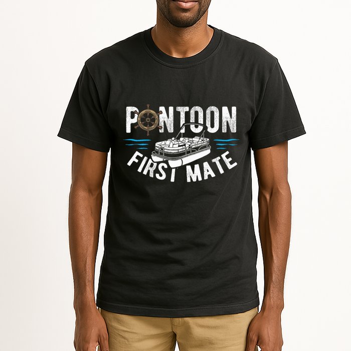 Pontoon First Mate Pontoon Boating Captain Pontoon Boat Tall T-Shirt