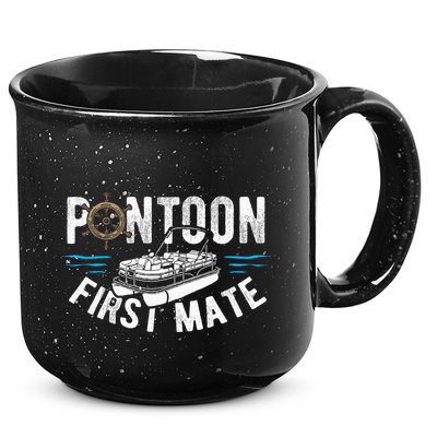 Pontoon First Mate Pontoon Boating Captain Pontoon Boat 15oz Campfire Ceramic Mug