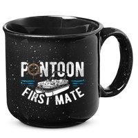 Pontoon First Mate Pontoon Boating Captain Pontoon Boat 15oz Campfire Ceramic Mug