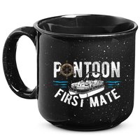 Pontoon First Mate Pontoon Boating Captain Pontoon Boat 15oz Campfire Ceramic Mug