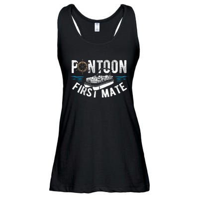 Pontoon First Mate Pontoon Boating Captain Pontoon Boat Ladies Essential Flowy Tank