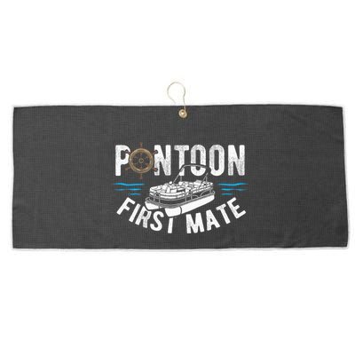 Pontoon First Mate Pontoon Boating Captain Pontoon Boat Large Microfiber Waffle Golf Towel