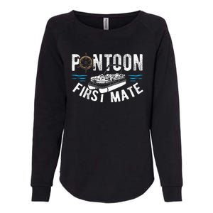 Pontoon First Mate Pontoon Boating Captain Pontoon Boat Womens California Wash Sweatshirt