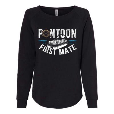 Pontoon First Mate Pontoon Boating Captain Pontoon Boat Womens California Wash Sweatshirt