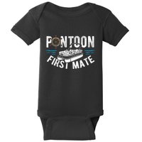 Pontoon First Mate Pontoon Boating Captain Pontoon Boat Baby Bodysuit