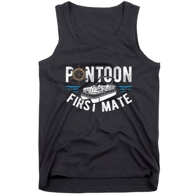 Pontoon First Mate Pontoon Boating Captain Pontoon Boat Tank Top