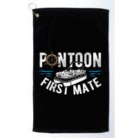 Pontoon First Mate Pontoon Boating Captain Pontoon Boat Golf Towel