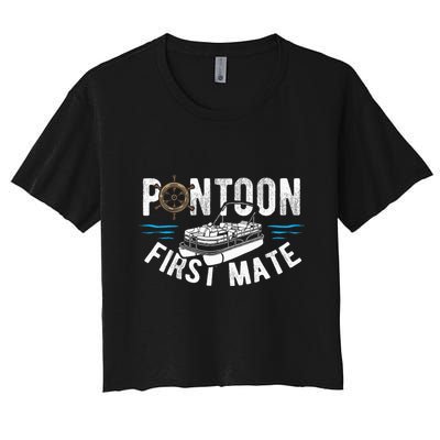 Pontoon First Mate Pontoon Boating Captain Pontoon Boat Crop Top