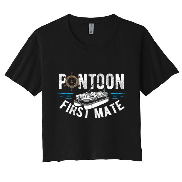 Pontoon First Mate Pontoon Boating Captain Pontoon Boat Crop Top