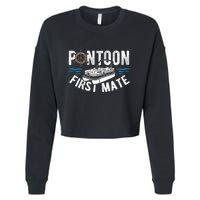 Pontoon First Mate Pontoon Boating Captain Pontoon Boat Cropped Pullover Crew
