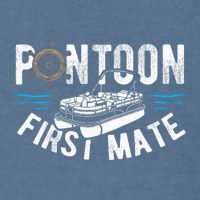 Pontoon First Mate Pontoon Boating Captain Pontoon Boat Garment-Dyed Sweatshirt