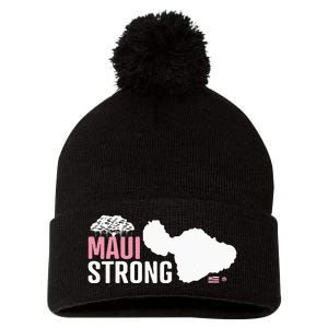 Pray For Maui Hawaii Strong Pom Pom 12in Knit Beanie