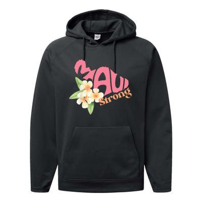 Pray For Maui Hawaii Strong Performance Fleece Hoodie