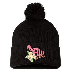 Pray For Maui Hawaii Strong Pom Pom 12in Knit Beanie