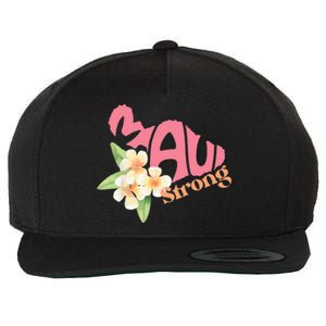 Pray For Maui Hawaii Strong Wool Snapback Cap