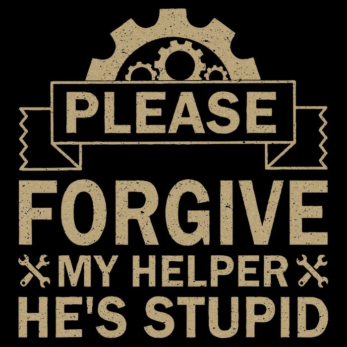 Please Forgive My Helper HeS Stupid Funny Saying Cropped Pullover Crew