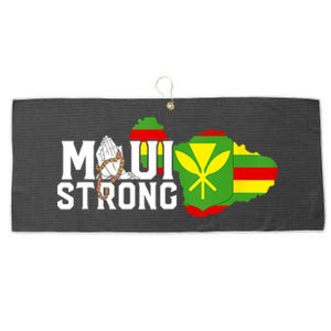 Pray For Maui Hawaii Strong We Stay With Maui Large Microfiber Waffle Golf Towel