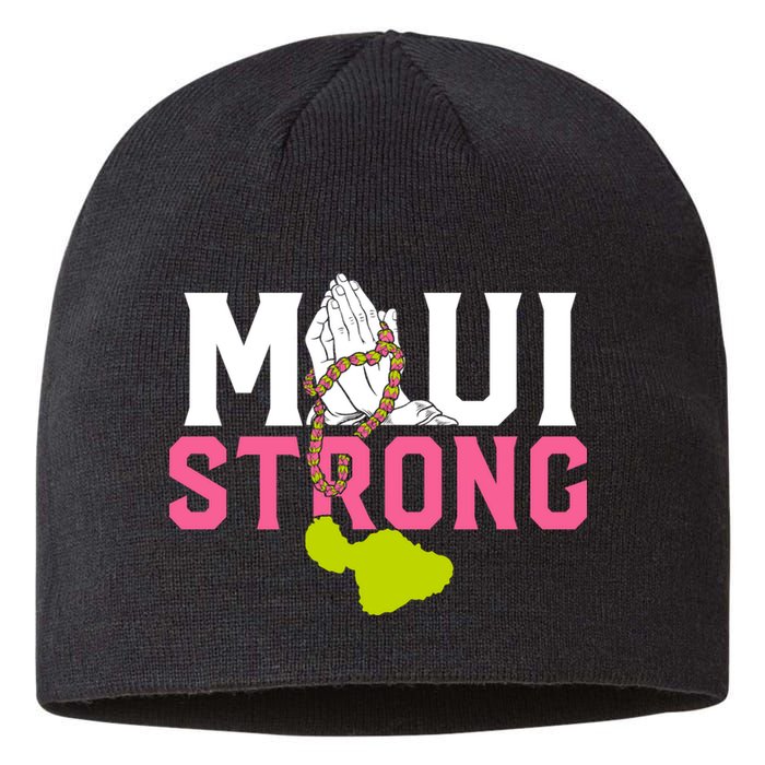 Pray For Maui Hawaii Strong Sustainable Beanie