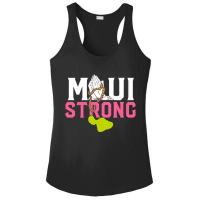 Pray For Maui Hawaii Strong Ladies PosiCharge Competitor Racerback Tank