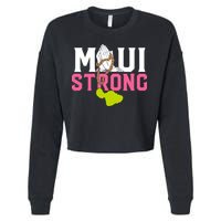 Pray For Maui Hawaii Strong Cropped Pullover Crew