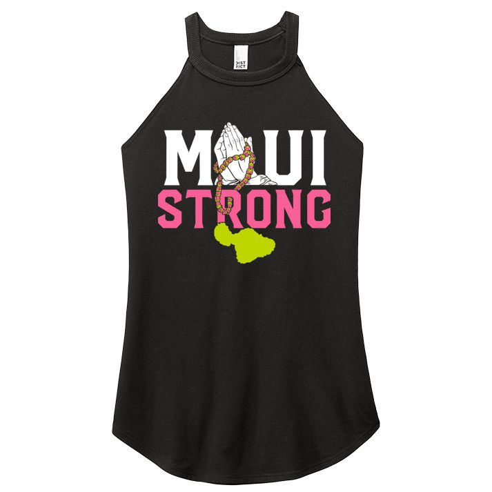 Pray For Maui Hawaii Strong Women's Perfect Tri Rocker Tank