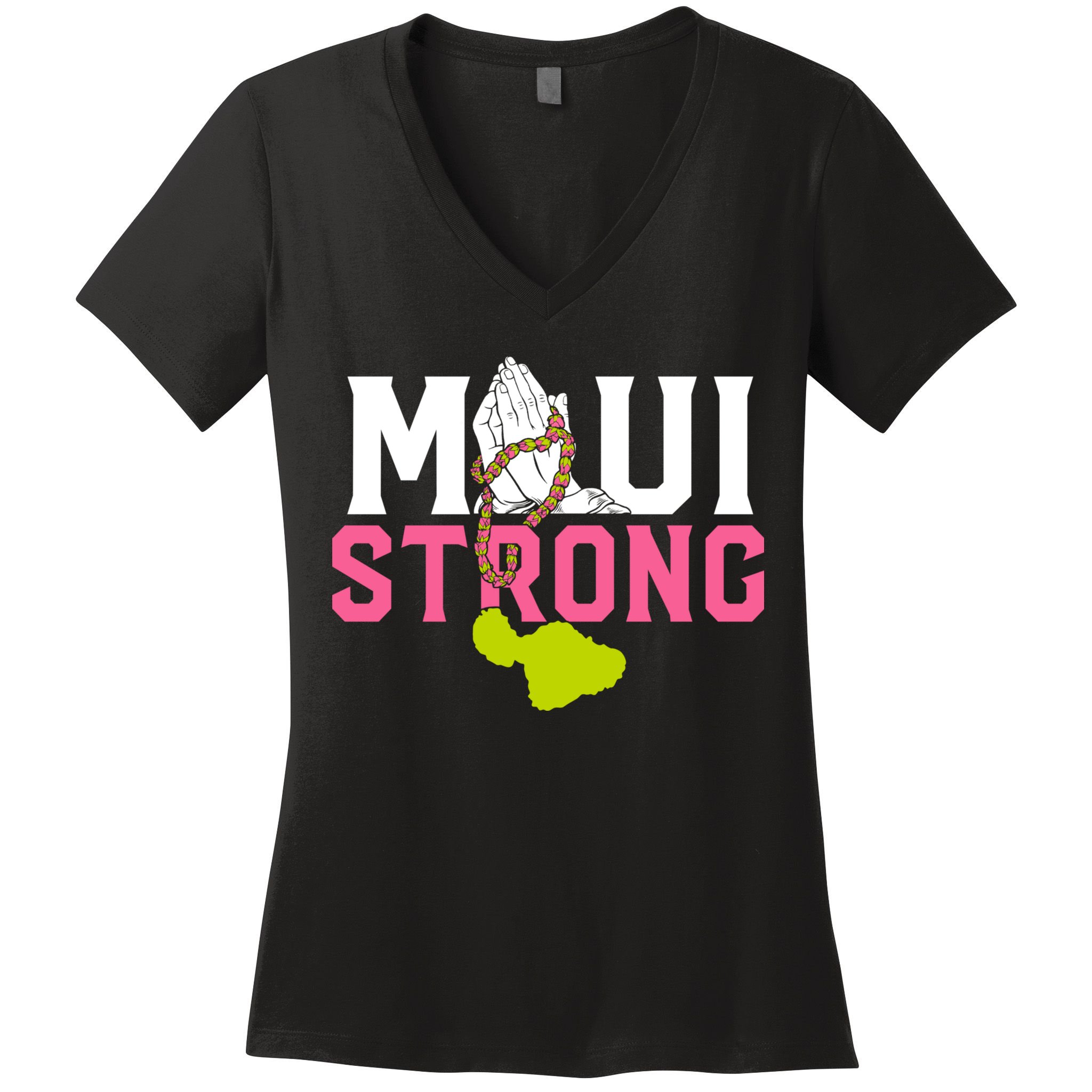Pray For Maui Hawaii Strong Women's V-Neck T-Shirt