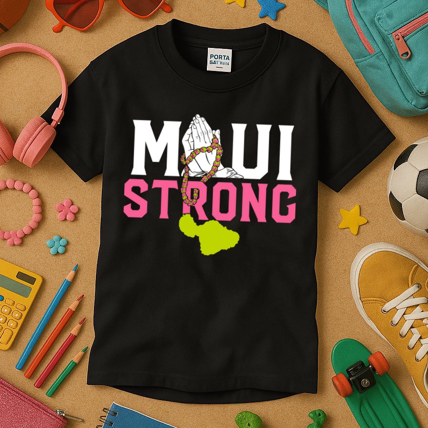 Pray For Maui Hawaii Strong Kids T-Shirt