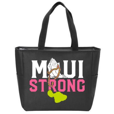 Pray For Maui Hawaii Strong Zip Tote Bag