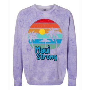 Pray For Maui Hawaii Strong Colorblast Crewneck Sweatshirt