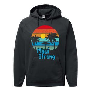 Pray For Maui Hawaii Strong Performance Fleece Hoodie