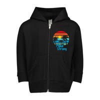 Pray For Maui Hawaii Strong Toddler Zip Fleece Hoodie