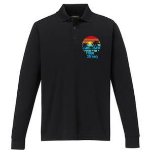 Pray For Maui Hawaii Strong Performance Long Sleeve Polo