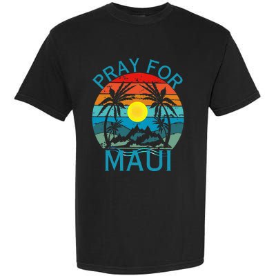 Pray For Maui Hawaii Wildflower Support Garment-Dyed Heavyweight T-Shirt