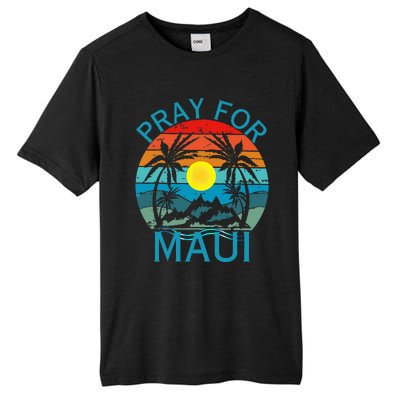 Pray For Maui Hawaii Wildflower Support Tall Fusion ChromaSoft Performance T-Shirt