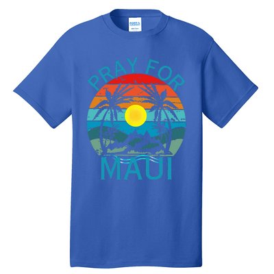 Pray For Maui Hawaii Wildflower Support Tall T-Shirt