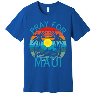 Pray For Maui Hawaii Wildflower Support Premium T-Shirt