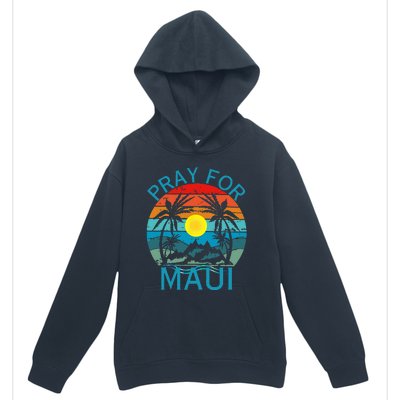 Pray For Maui Hawaii Wildflower Support Urban Pullover Hoodie