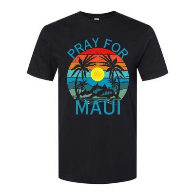 Pray For Maui Hawaii Wildflower Support Softstyle CVC T-Shirt