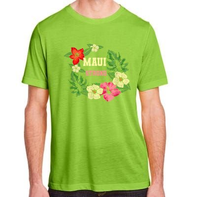 Pray For Maui Hawaii Strong Lahaina Hawaiian Floral Adult ChromaSoft Performance T-Shirt