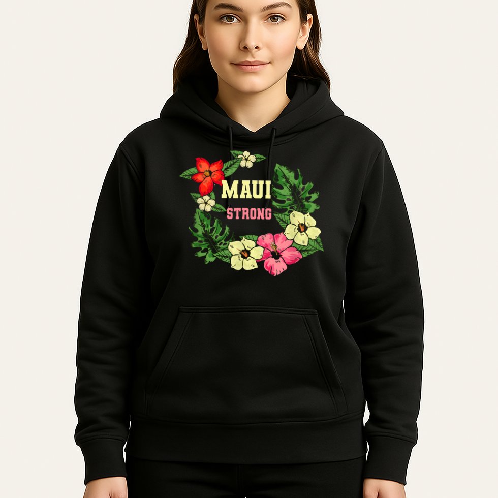 Pray For Maui Hawaii Strong Lahaina Hawaiian Floral Hoodie