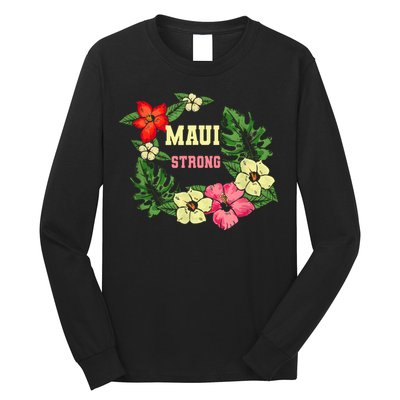 Pray For Maui Hawaii Strong Lahaina Hawaiian Floral Long Sleeve Shirt